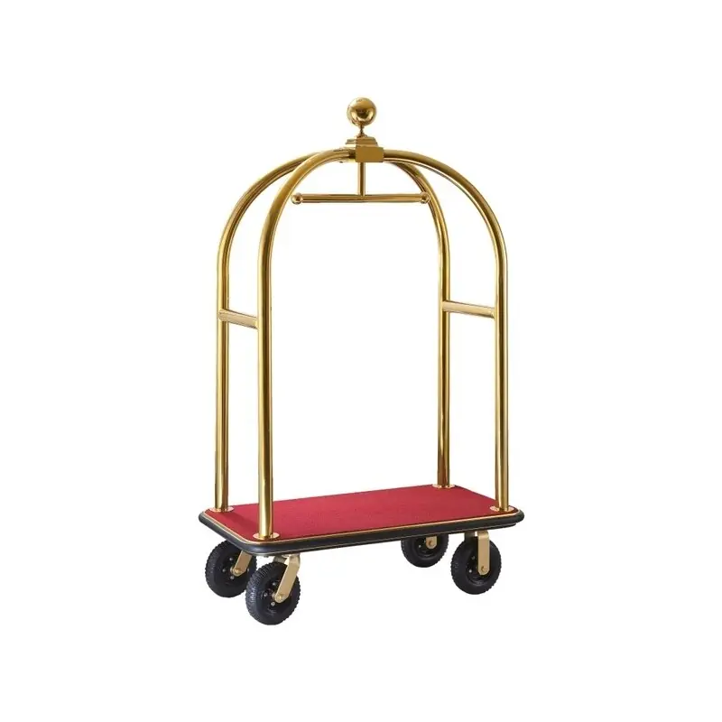 Rabatt Hotelgepäckwagen goldfarben - Höhe 191 cm