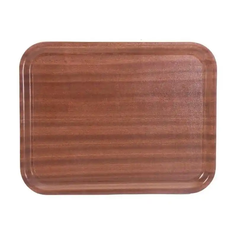 Serviertablett rechteckig rutschfest 46 x 35 cm Farbe Mahagoni Rabatt