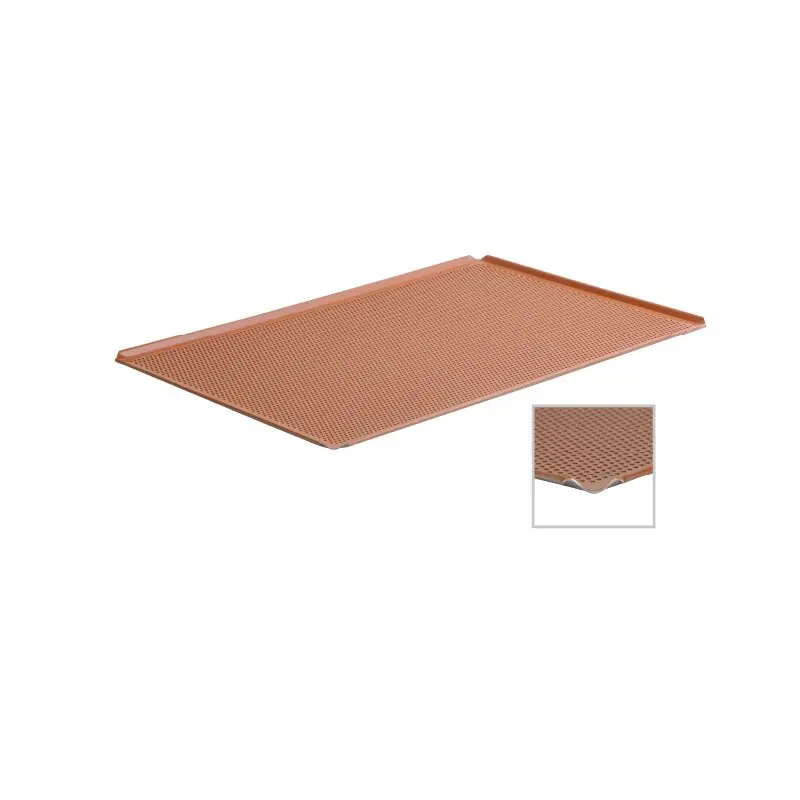Begrenztes Angebot Schneider Backblech 60 x 40 cm, Aluminium mit roter Silikonbeschichtung, gelocht