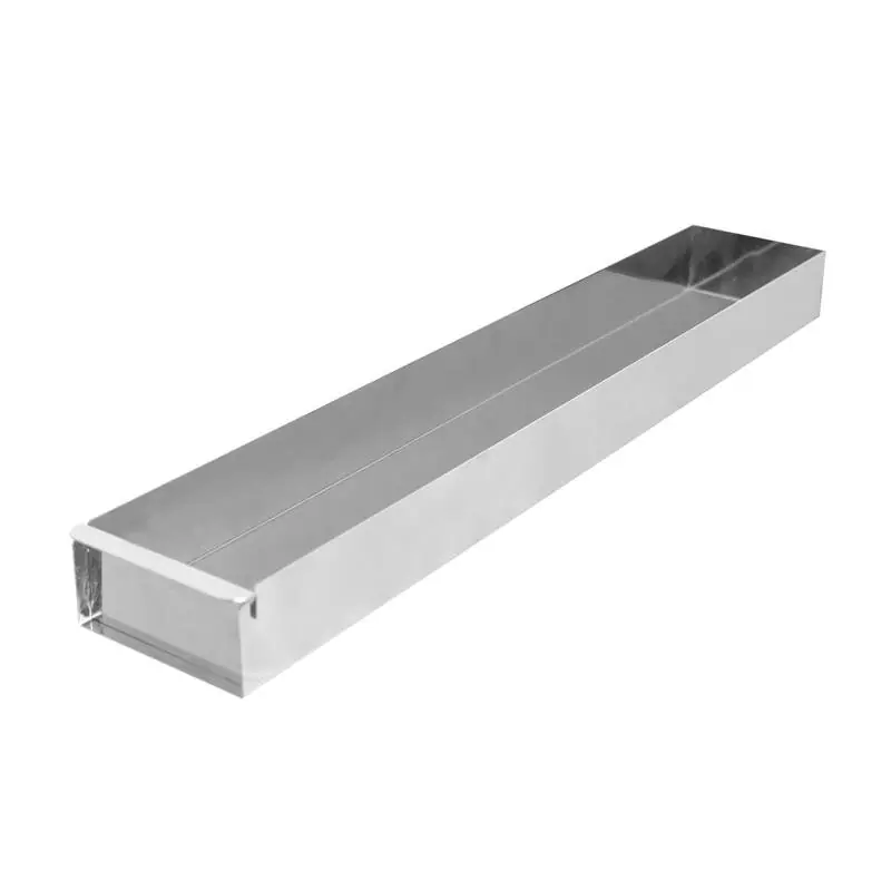 Schnittkuchenblech aus Edelstahl 580 x 100 x 50 mm incl. Vorsatzschiene Knallerangebot