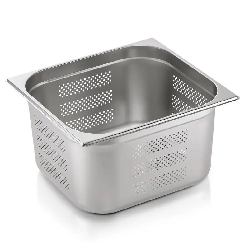 GN Behälter 2/3 gelocht, aus Edelstahl, Tiefe 200 mm, 20 Liter Nur Für Kurze Zeit