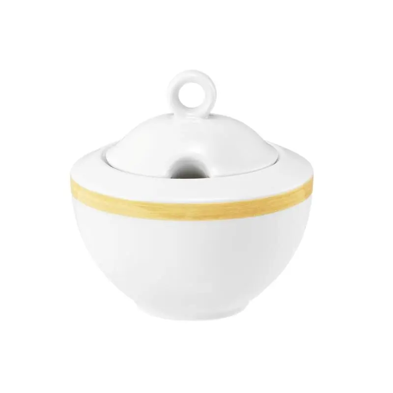 Direktkauf Community, Pinselband ocker, Zuckerdose 2, Ø 9,8 cm, Inhalt: 28 cl
