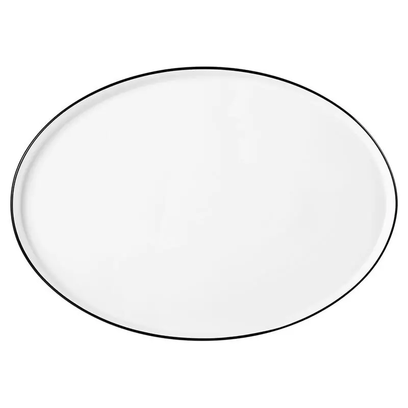 Preisknaller Good Mood, Black Line, Teller flach oval M5398, 36,6 x 26 cm