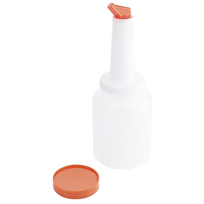 Mix-/ Vorratsbehälter 2 Liter, Ausgießer und Deckel: ORANGE, Behälter: Weiß Nur Für Kurze Zeit