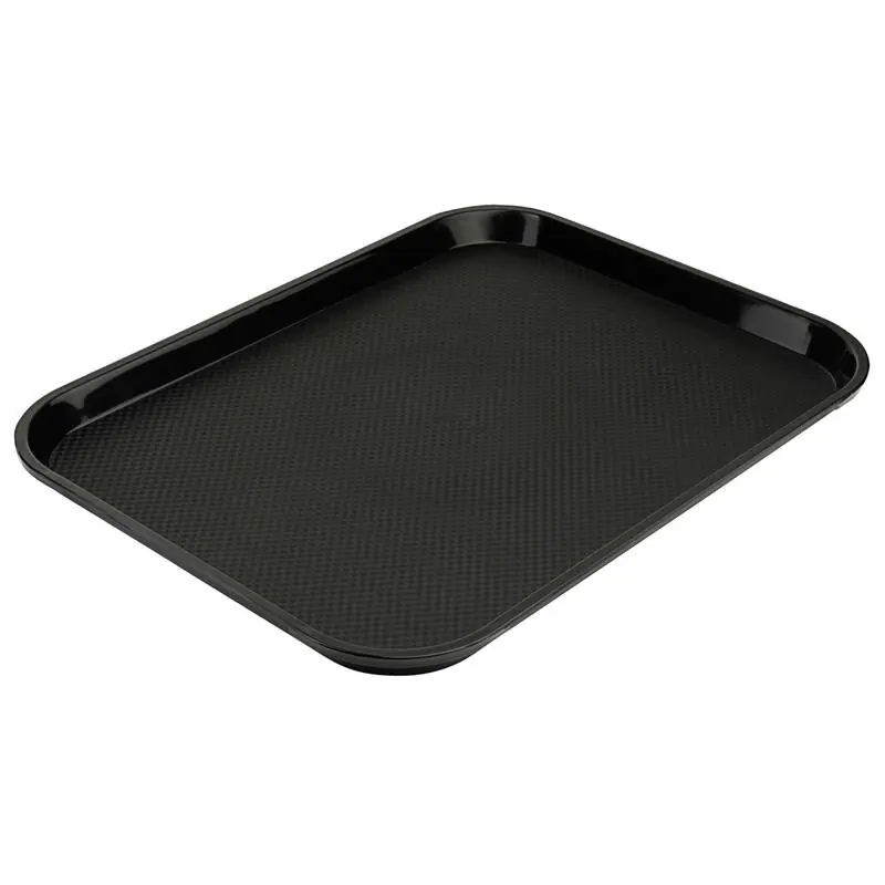 Garantierte Lieferung Serviertablett rechteckig aus PP schwarz 35 x 27 cm