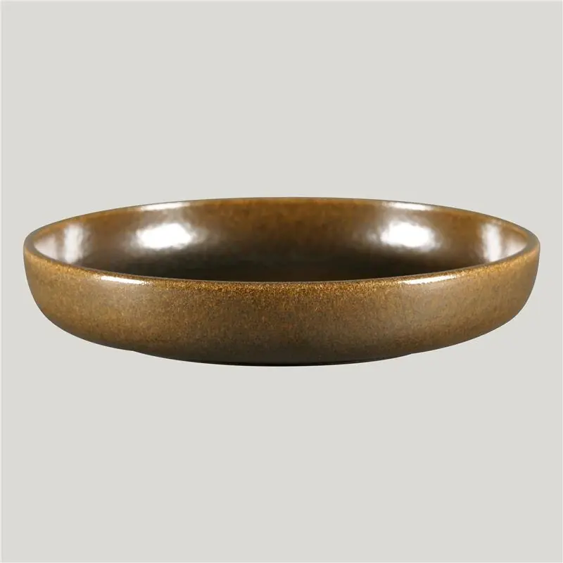 Rakstone Ease Teller tief rund rust, Ø 25,8 cm, H: 4 cm, Inhalt: 151 cl Versand Am Gleichen Tag