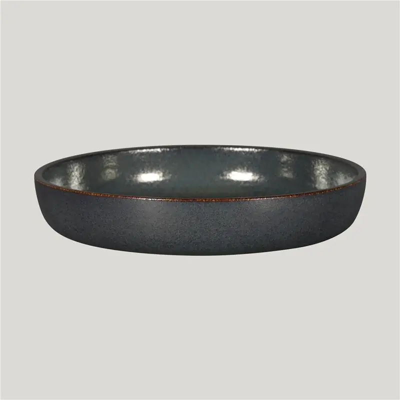 Markenware Rakstone Ease Teller tief rund caldera, Ø 23,7 cm, H: 4,6 cm, Inhalt: 130 cl
