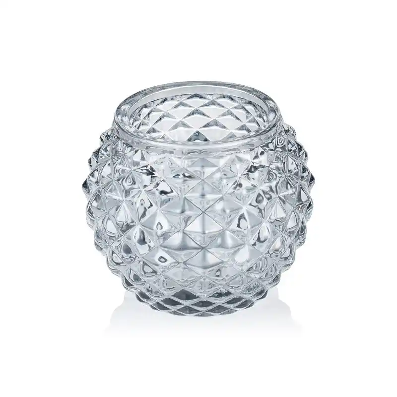 Teelichthalter Ball Smoke Grey YUYU, Ø 7,5 cm, Höhe 6 cm, Glas Preisreduziert