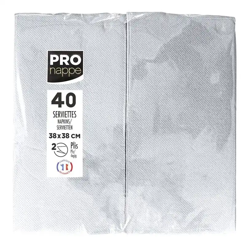 Heißes Angebot Gastro-Servietten, mikrogeprägt (Point-to-Point), Tissue, 1/8 Kopffalz, 38x38 cm - Grau (1200 Stück)