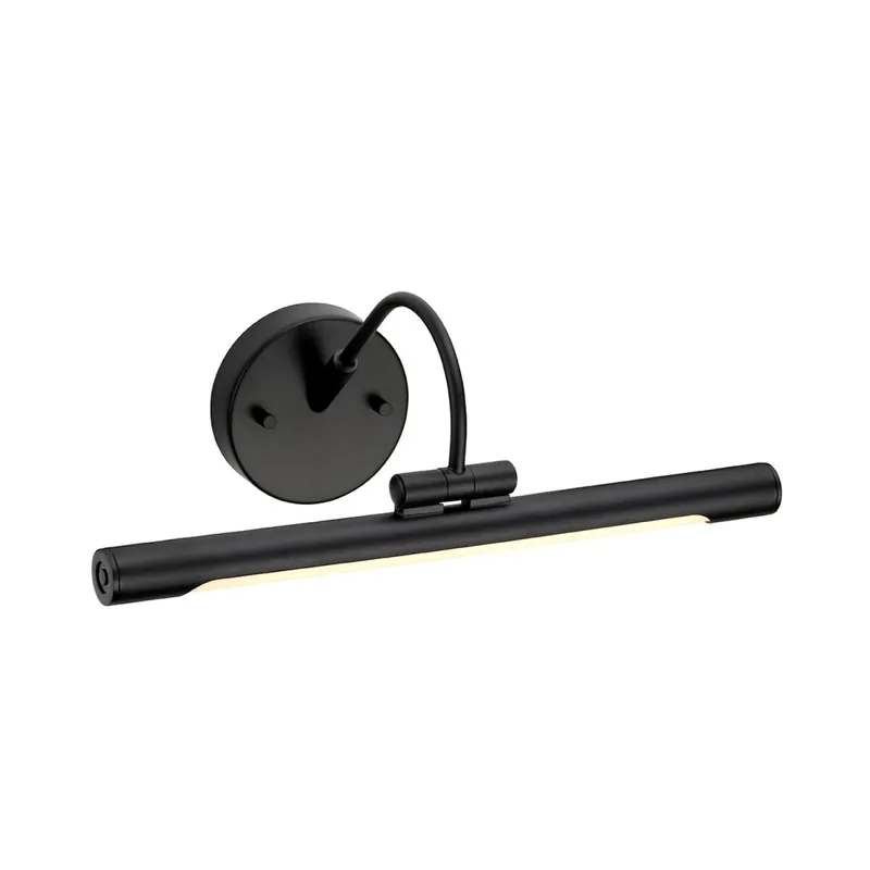 Aktuell LED Bilderlampe Schwarz Jugendstil verstellbarer Arm