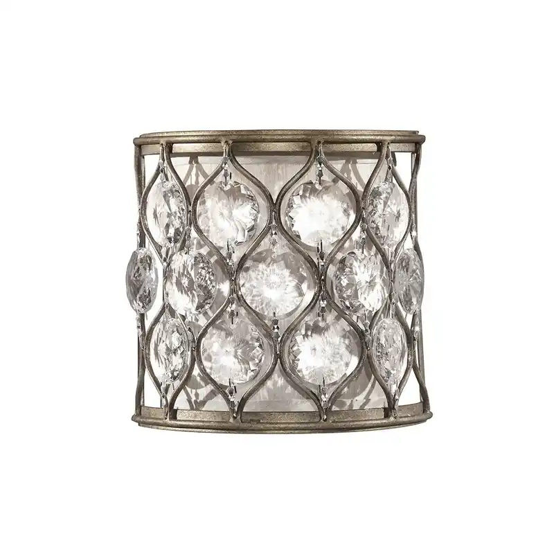 Kristall Wandlampe in Silber brüniert E14 Premium Must-Have