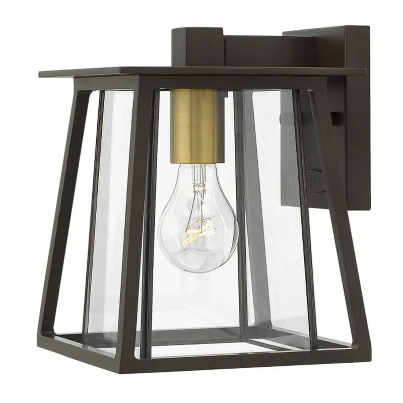 Außenleuchte Modern in Bronze Alu Glas IP44 E27 Preisknaller