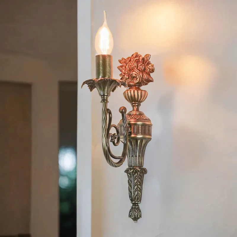 Heißes Angebot Premium Wandlampe Echt-Messing in Bronze Klassisch