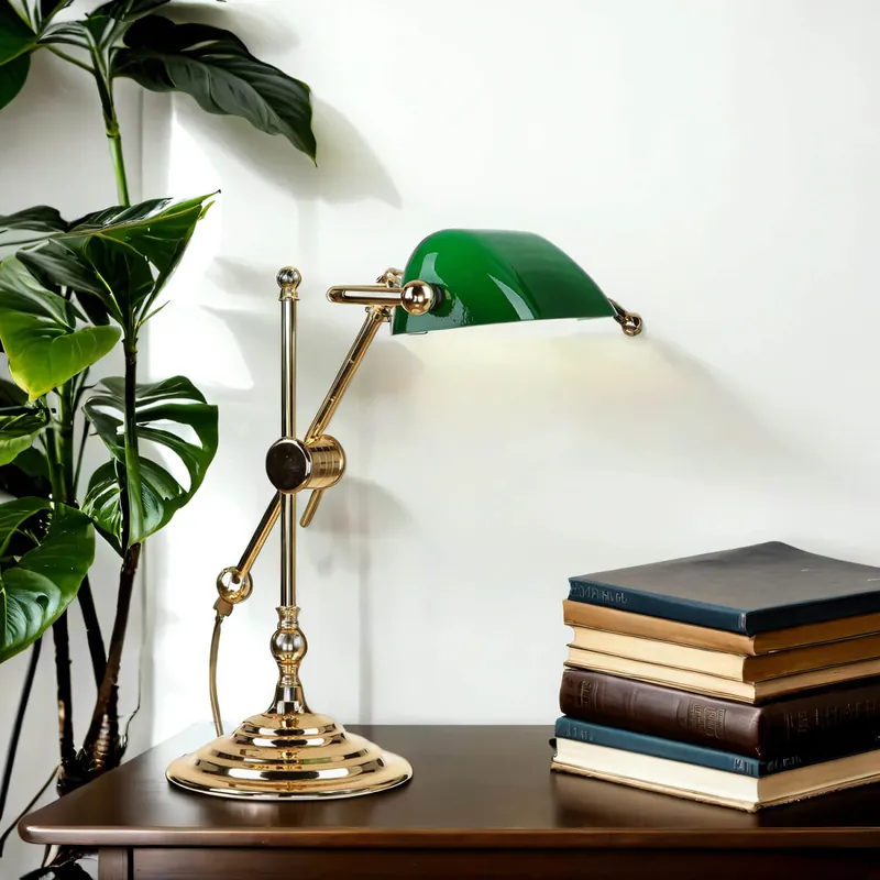 Tischlampe Gold 24K Echt-Messing Jugendstil Angebot