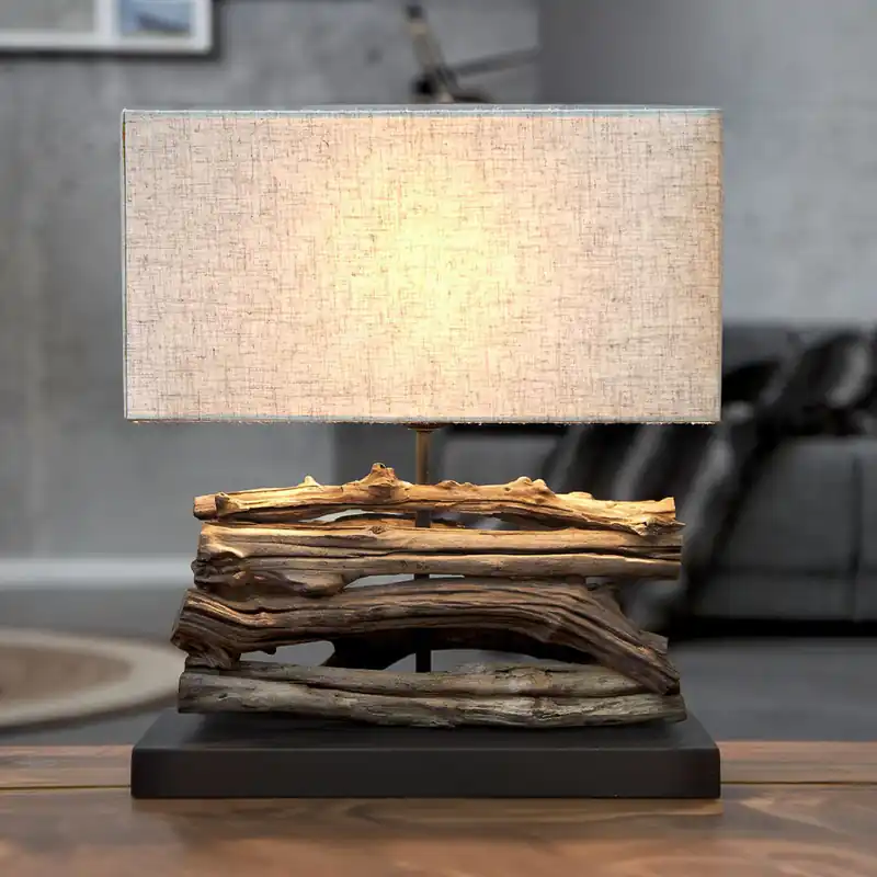 Sonderaktion Natürliche Tischlampe Modern kunstvoll 40cm Treibholz