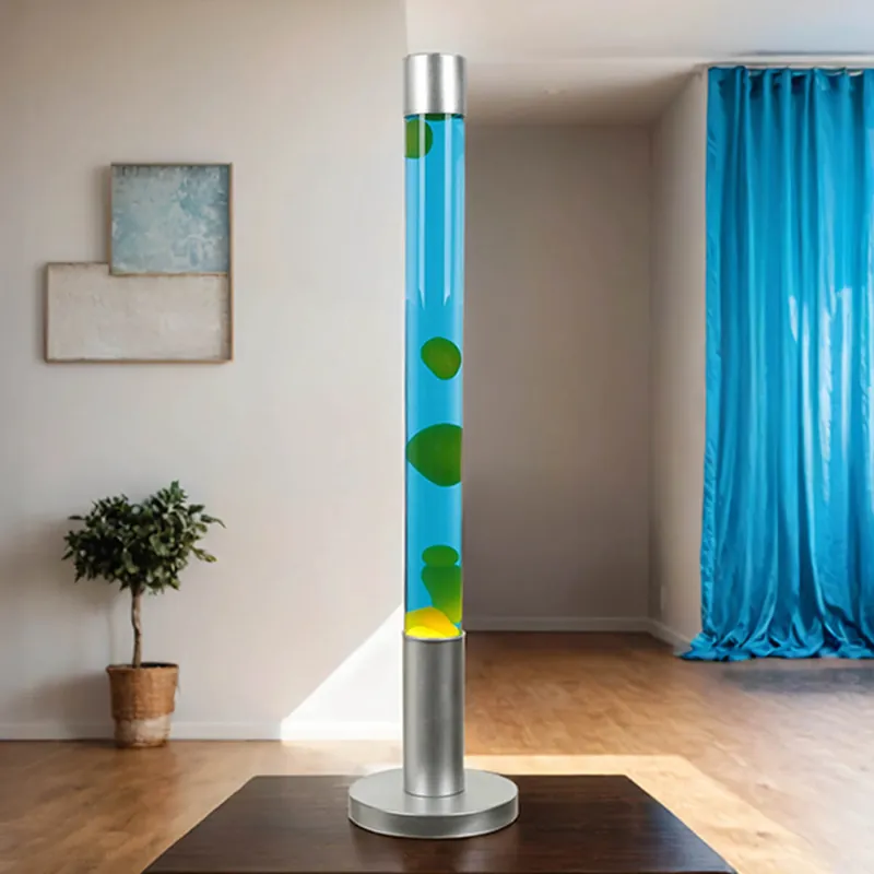 Ausgefallene Lavalampe ALAN Gelb Blau groß 76cm Online Kaufen