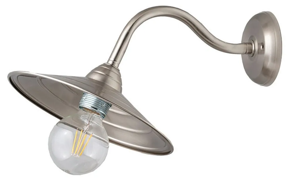 Ausverkauf Wandleuchte mit Schirm Ø26cm Nickel Echt-Messing