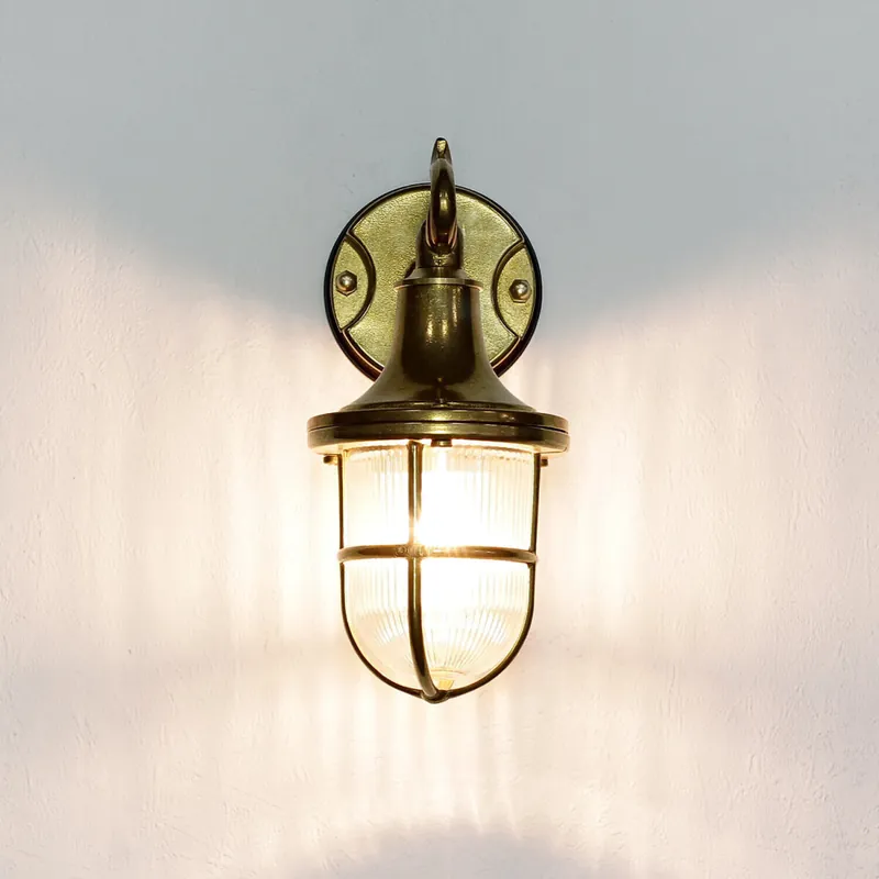Wandleuchte SANTORIN aus Echt Messing für Außen Begrenztes Angebot