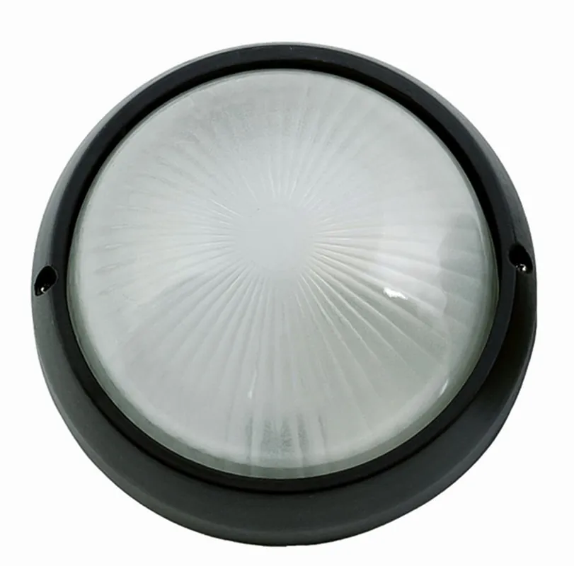 Schneller Versand Runde Außenlampe Schwarz Ø26cm IP44 Schwarz Maritim