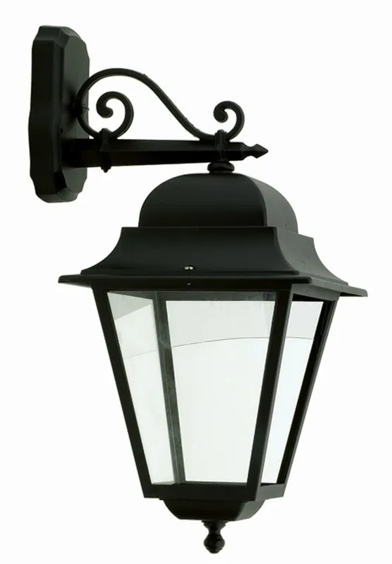 Rustikale Außenleuchte Wand Schwarz Aluminium H:61cm Günstig