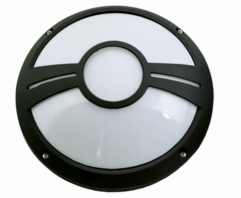 Schneller Versand Runde Deckenlampe Außen IP55 Schwarz Weiß Ø28cm ELWYN