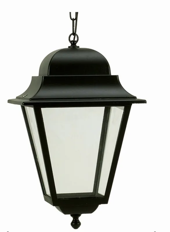 Schwarze Hängelampe außen IP44 Rustikal E27 Aluminium Expressversand