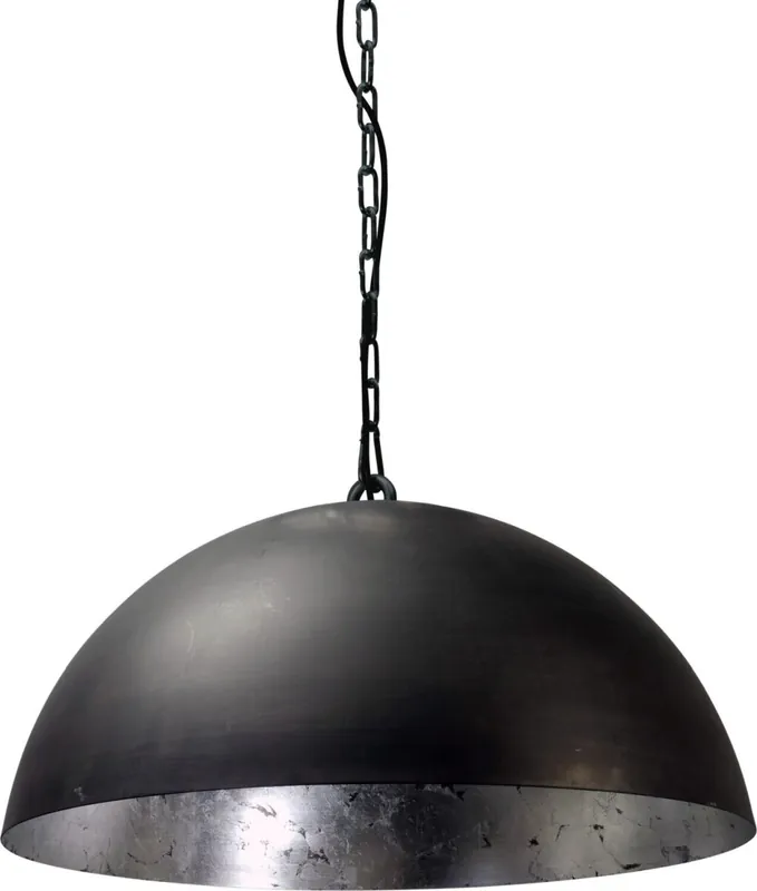 Moderne Hängelampe LARINO Grau Metall Silber Ø50cm Neu