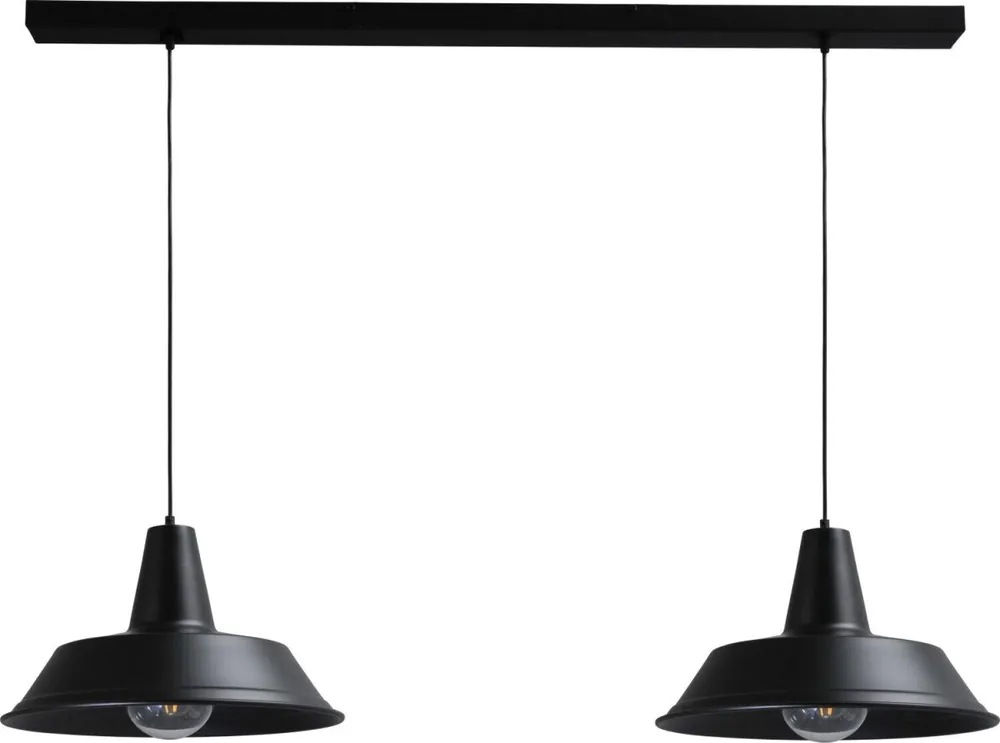 Wochenendangebot Stilvolle Hängelampe Schwarz Ø45cm 2xE27 PRATO