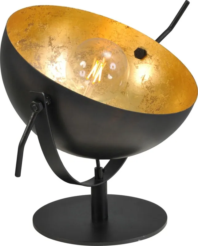 Rabatt Schreibtischleuchte Grau Metall Gold Ø40cm LARINO