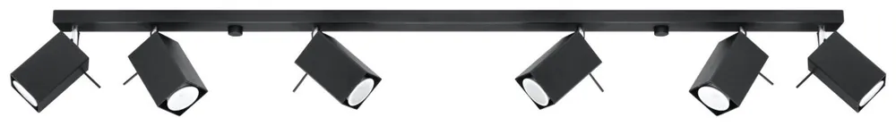 Schwarzer Deckenstrahler FALERIA 120 cm lang 6x GU10 Saisonangebot