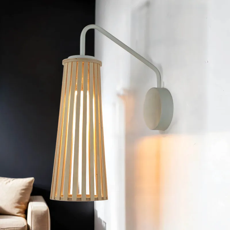 Angebot Wandlampe Holz Weiß Dover