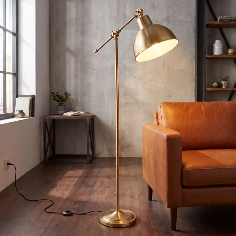 Vintage Stehleuchte in Gold antik Letzte Chance