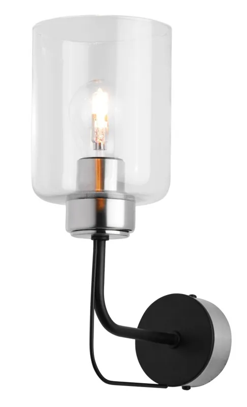 Moderne Wandleuchte in Schwarz Nickel E27 stilvoll Highlight