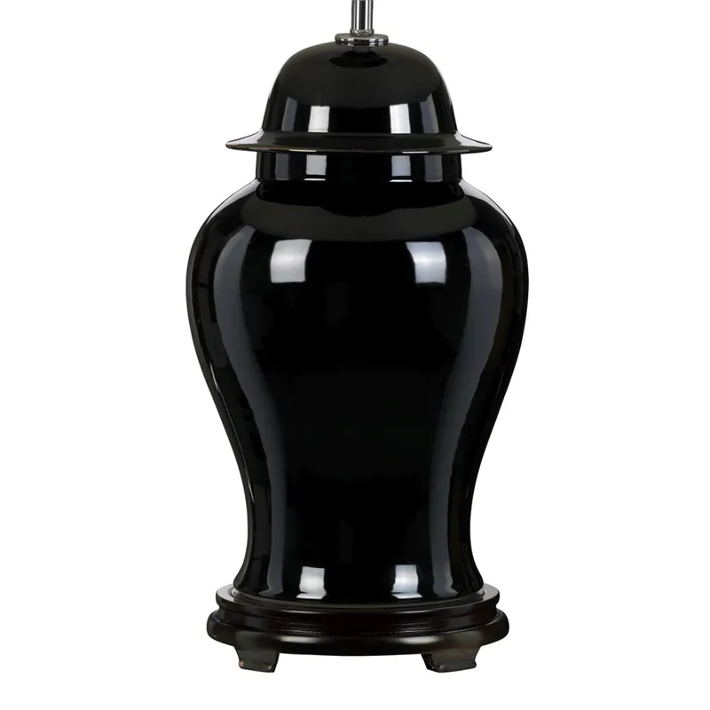 Neu Gestell für Tischlampe Keramik Schwarz 49 cm hoch E27