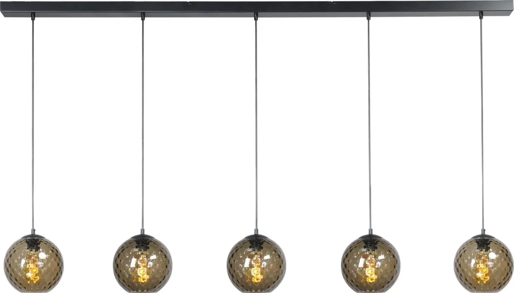 Pendelleuchte 160 cm Rauchglas 5-flammig Neue Ware