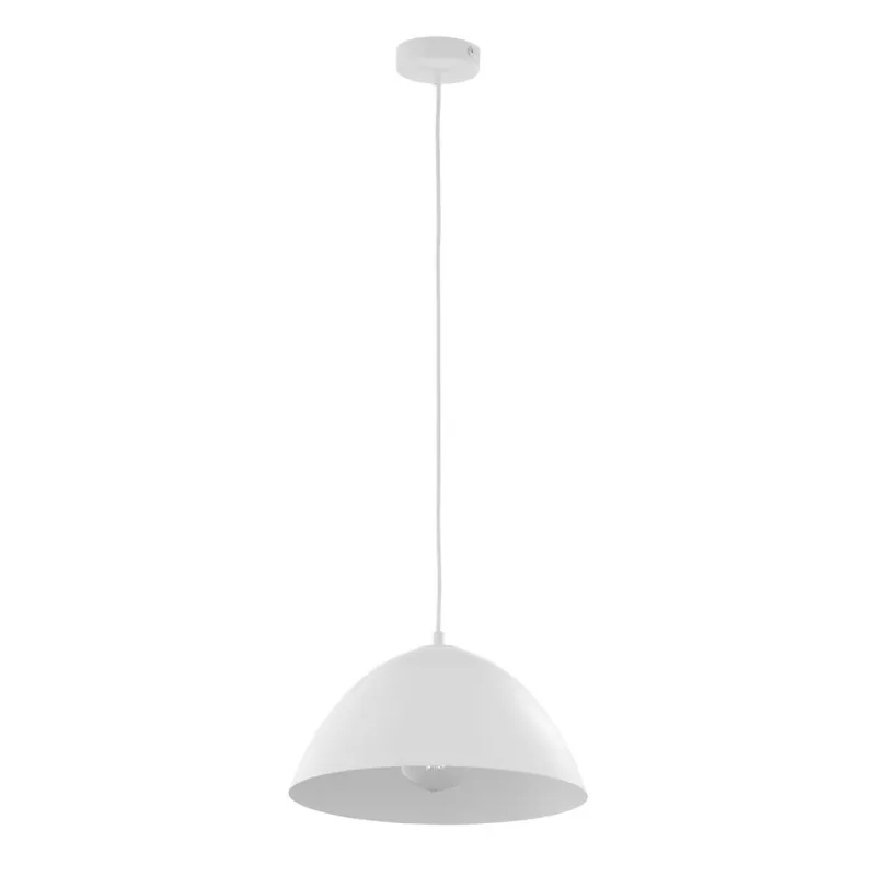 Pendelleuchte Weiß Metall Ø 33,5 cm Modern schlicht Mega-Angebot