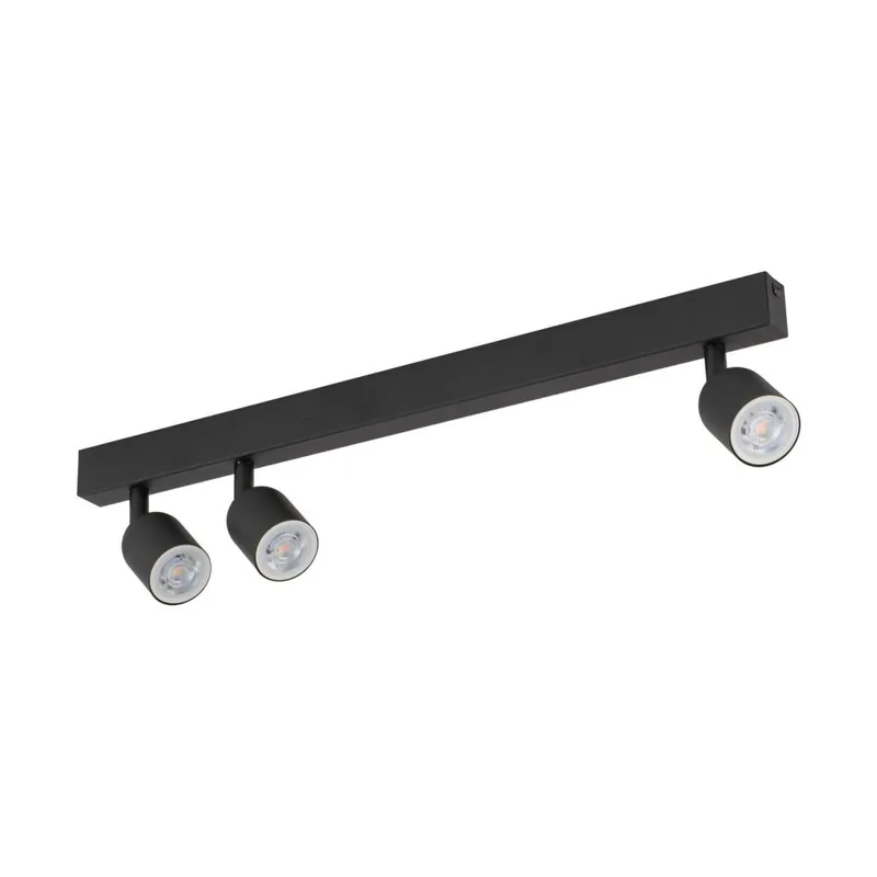 Deckenleuchte Schwarz 74 cm lang GU10 Metall 3-flammig Neuheit