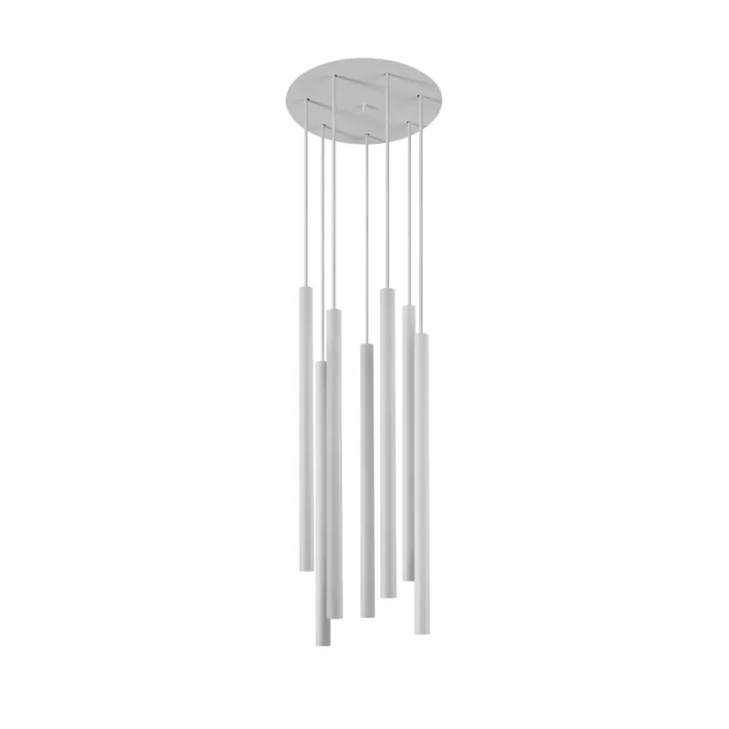 Weiße Pendelleuchte 7-flmg Esstisch Lampe CULT Knallerangebot