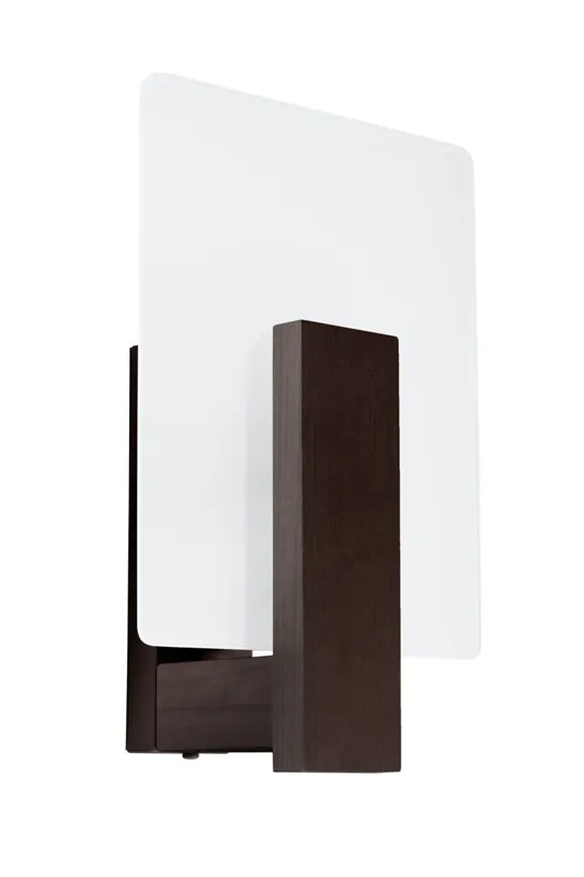 Wandleuchte Glas Holz blendarm E14 Weiß Wenge wohnlich Top-Preis