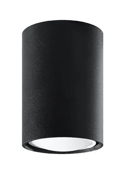 Deckenleuchte Schwarz klein Ø 6 cm Metall GU10 Aufputz Meistverkauft