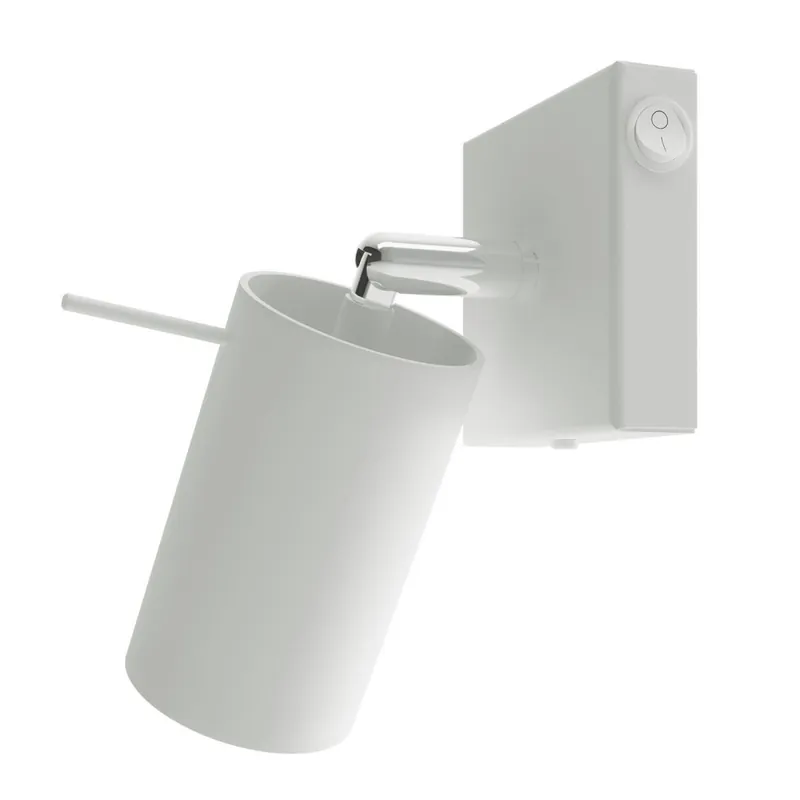 Wandspot Weiß B: 8 cm klein Metall schwenkbar Neue Kollektion