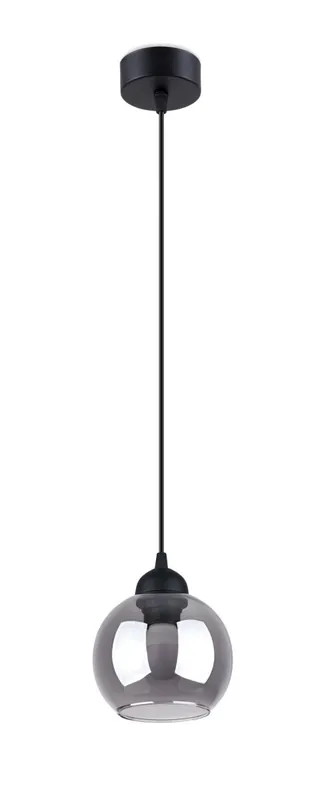 Hängelampe Kugel Schirm Schwarz Rauchglas E27 Angebot