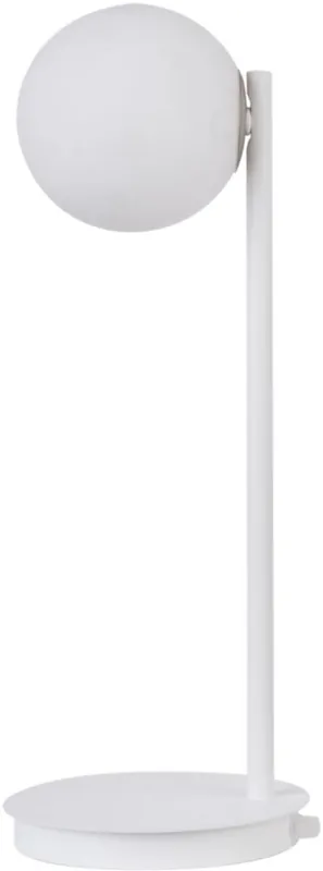 Top-Angebot Weiße Nachttischleuchte Metall Glas blendarm G9 H:43 cm