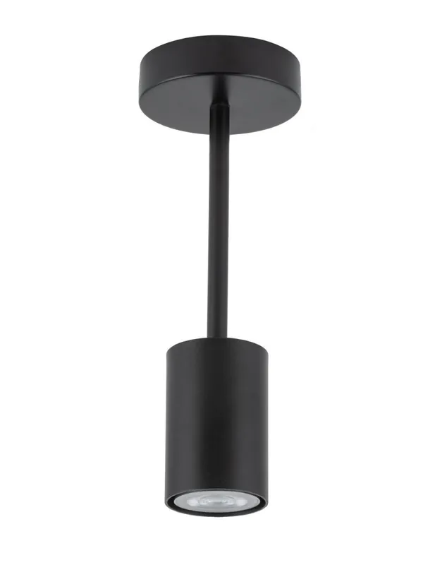 Deckenlampe Schwarz Metall H:27 cm GU10 Beleuchtung Echt