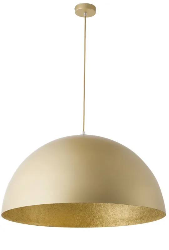 Günstig Loft Hängelampe Gold Metall E27 bis 0,9 m Ø35 cm rund