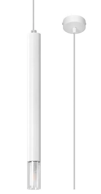 Must-Have Hängelampe schmal Ø 4 cm Metall Glas G9 Zylinder Modern