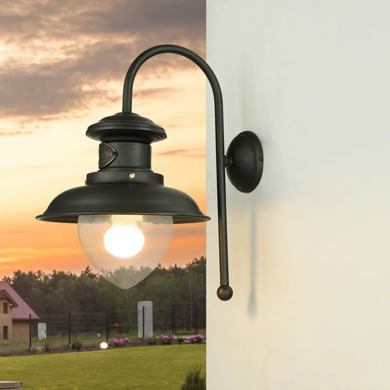 Beliebt Wandlampe außen H: 45 cm Maritim Echt-Messing