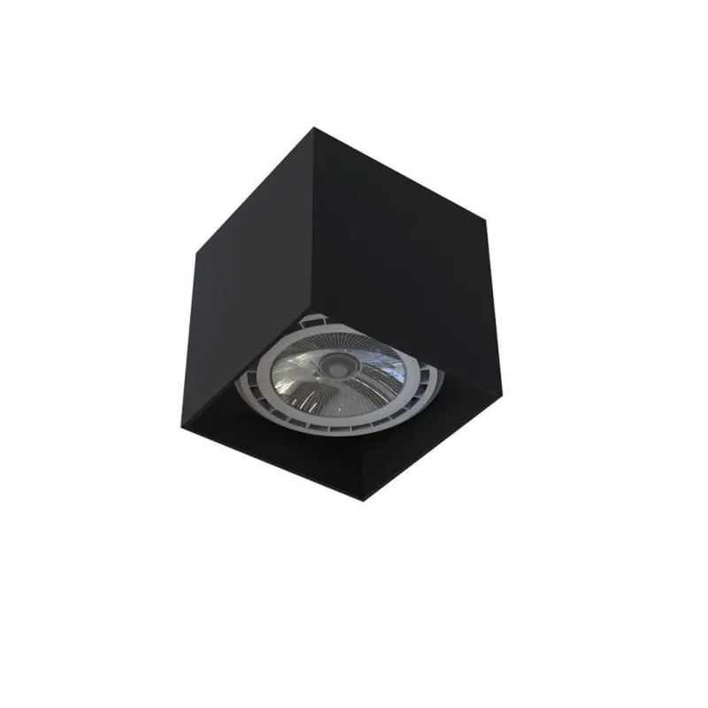 Deckenspot GU10 B: 12 cm Würfel Schwarz Aluminium WARTA Abverkauf
