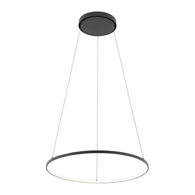 Pendelleuchte LED Schwarz 4000 K 700 lm Ø 60 cm Metall Schneller Versand