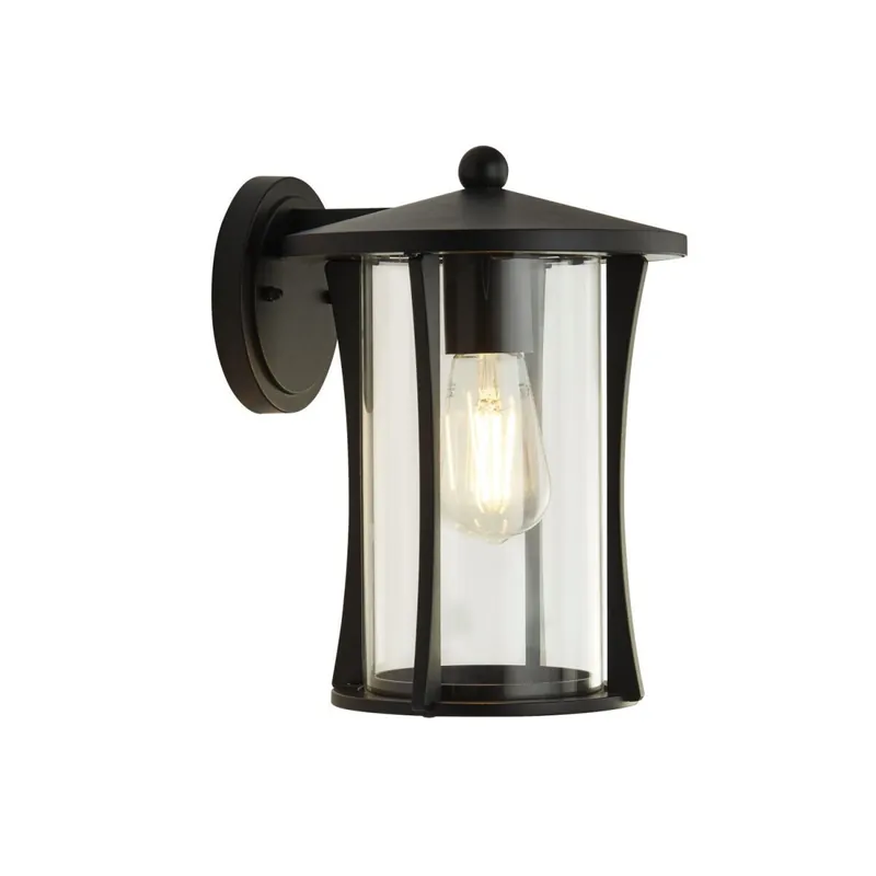Wandlampe außen IP44 E27 Schwarz Glas Aluminium DIAZ Top-Angebot